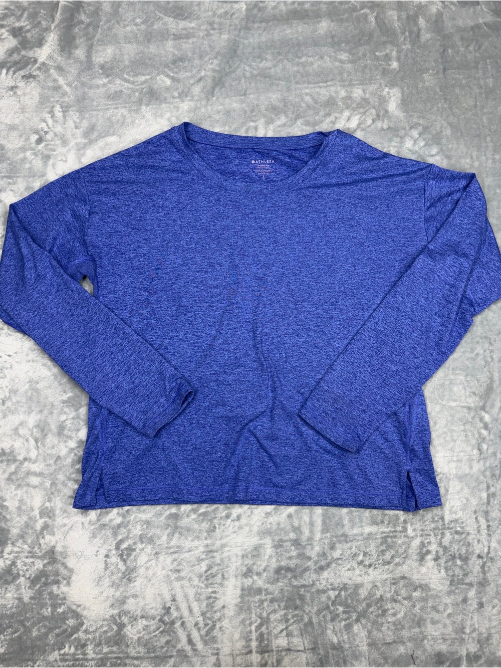 Athleta Uptempo Top‎ Heathered Long Sleeve Crew